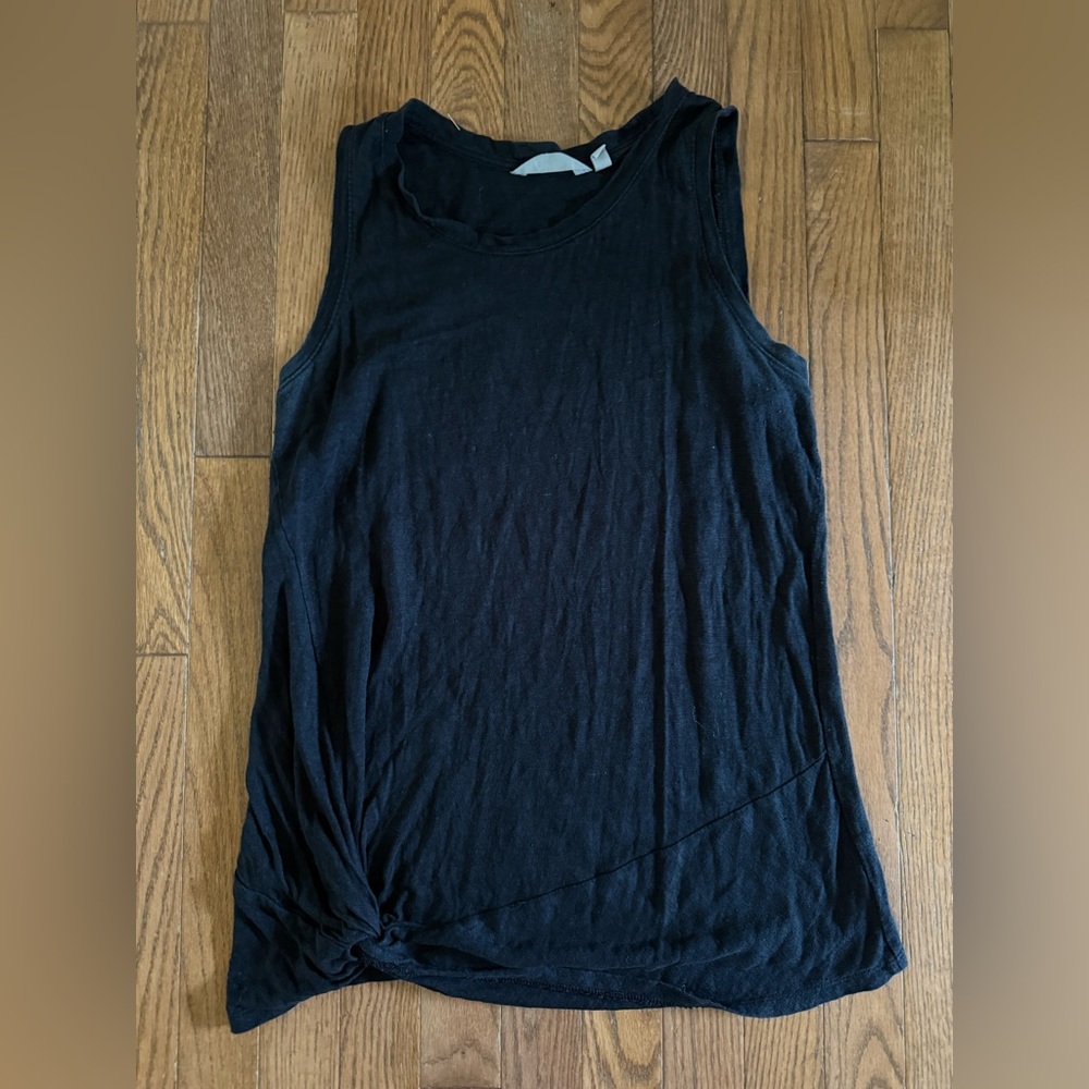 Athleta Black Knot-Front Tank Top
